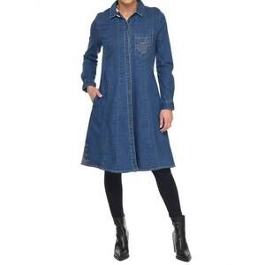 NEW TULIP CLOTHING elsa denim dress in blue